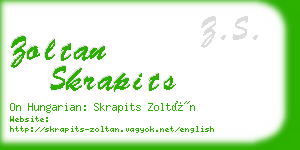 zoltan skrapits business card